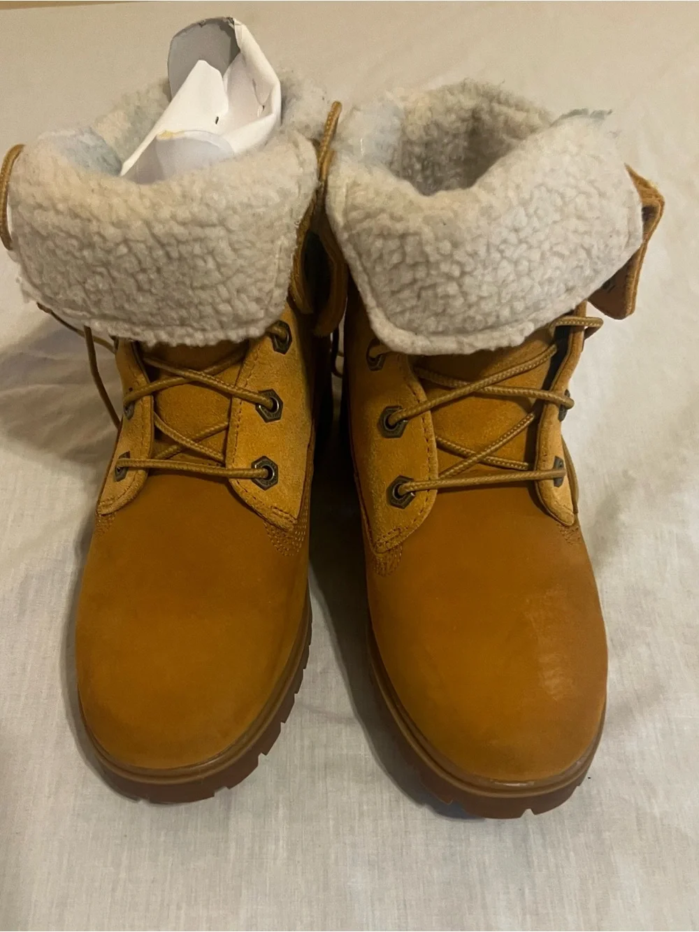Timberland Jayne Teddy F/D WP Fleece Fold-Down Boots – Wheat | Women’s 5.5